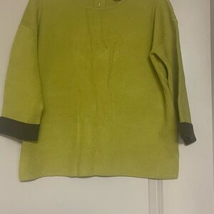 Tahari Chartreuse Sweater
